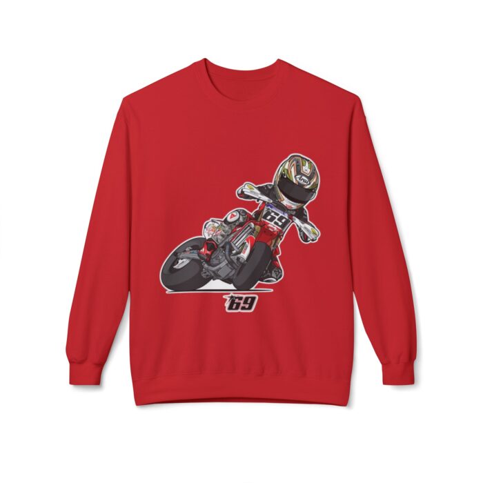 nicky hayden midweight softstyle fleece crewneck sweatshirt